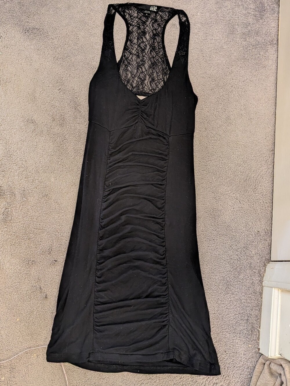 Fox Racing Black Lace Open Back Bodycon Dress